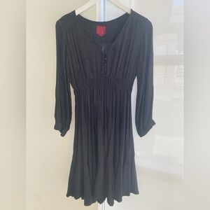 Maeve Black Paisley Long Sleeve Dress Size Small